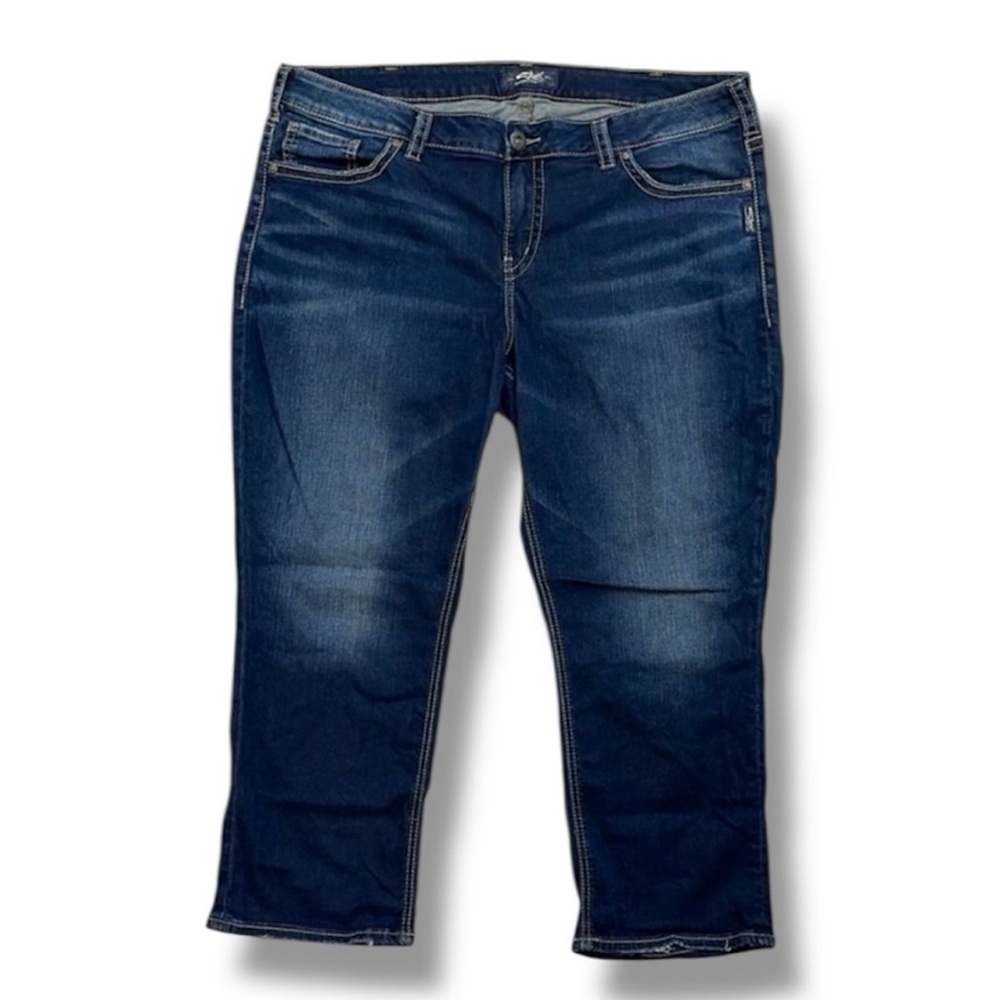 Silver Jeans “Elyse Capri” Dark Denim Women’s Size 16